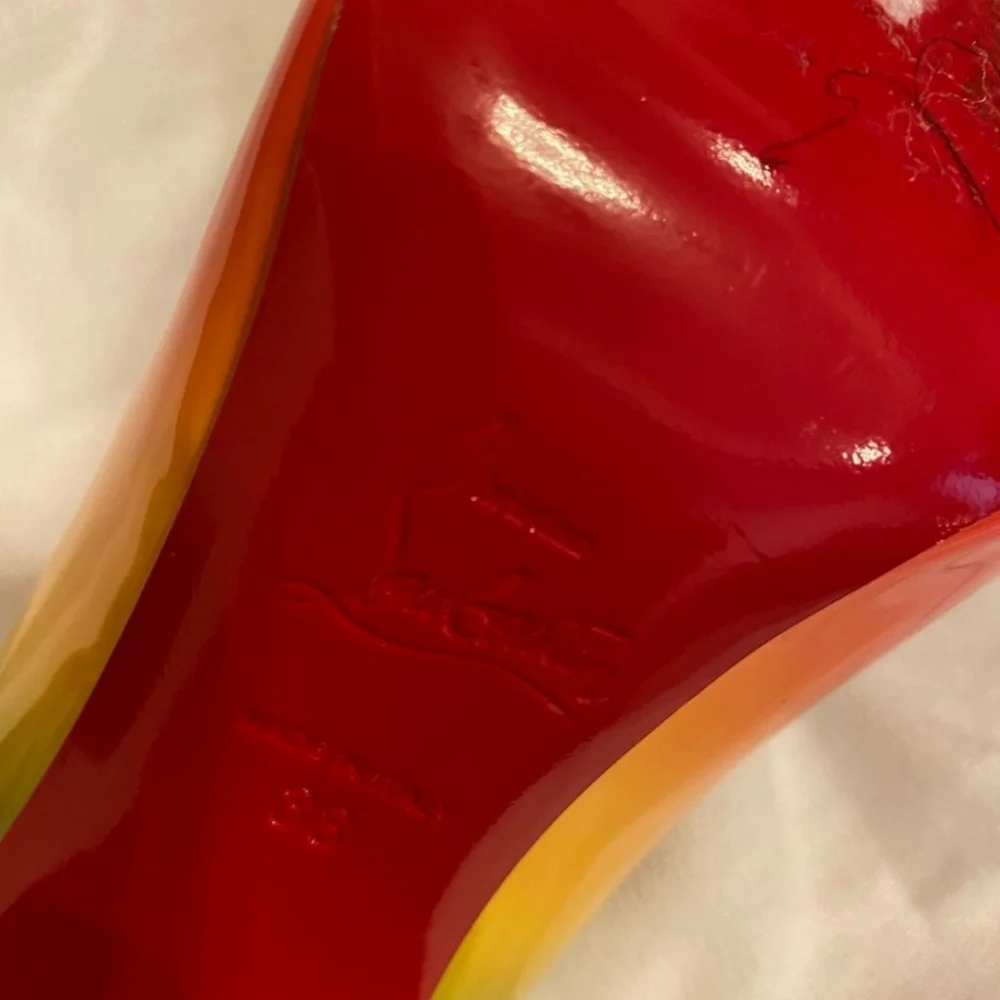 Christian Louboutin Vibrant Multicolor Stiletto Heels - Picture 6 of 7